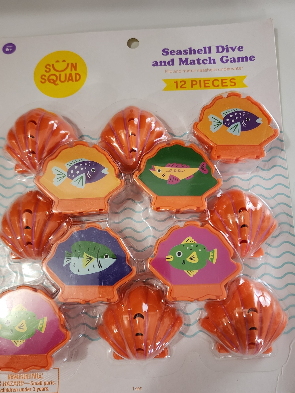 Sun Squad Seashell Dive and Match Game - Orange Shells & Diving Rings